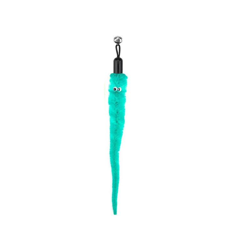 Cat Feather Toy Accessories False Mouse Worm Toy with Bell Kitten Cat Toys Interactive Replacement Refill Foam Ball Training