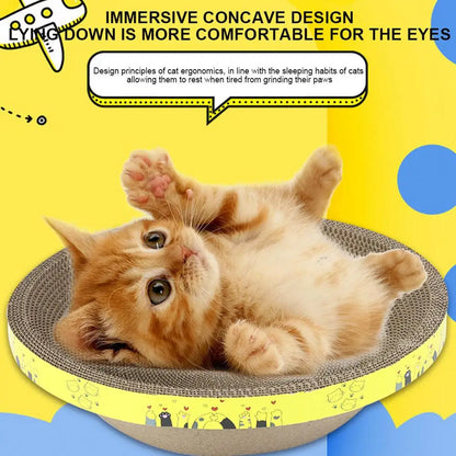 Bowl-shaped Crumb-free Corrugated Paper Cat Scratching Board And Cat Bed Wear-resistant Environmentally Friendly And Safe Claw