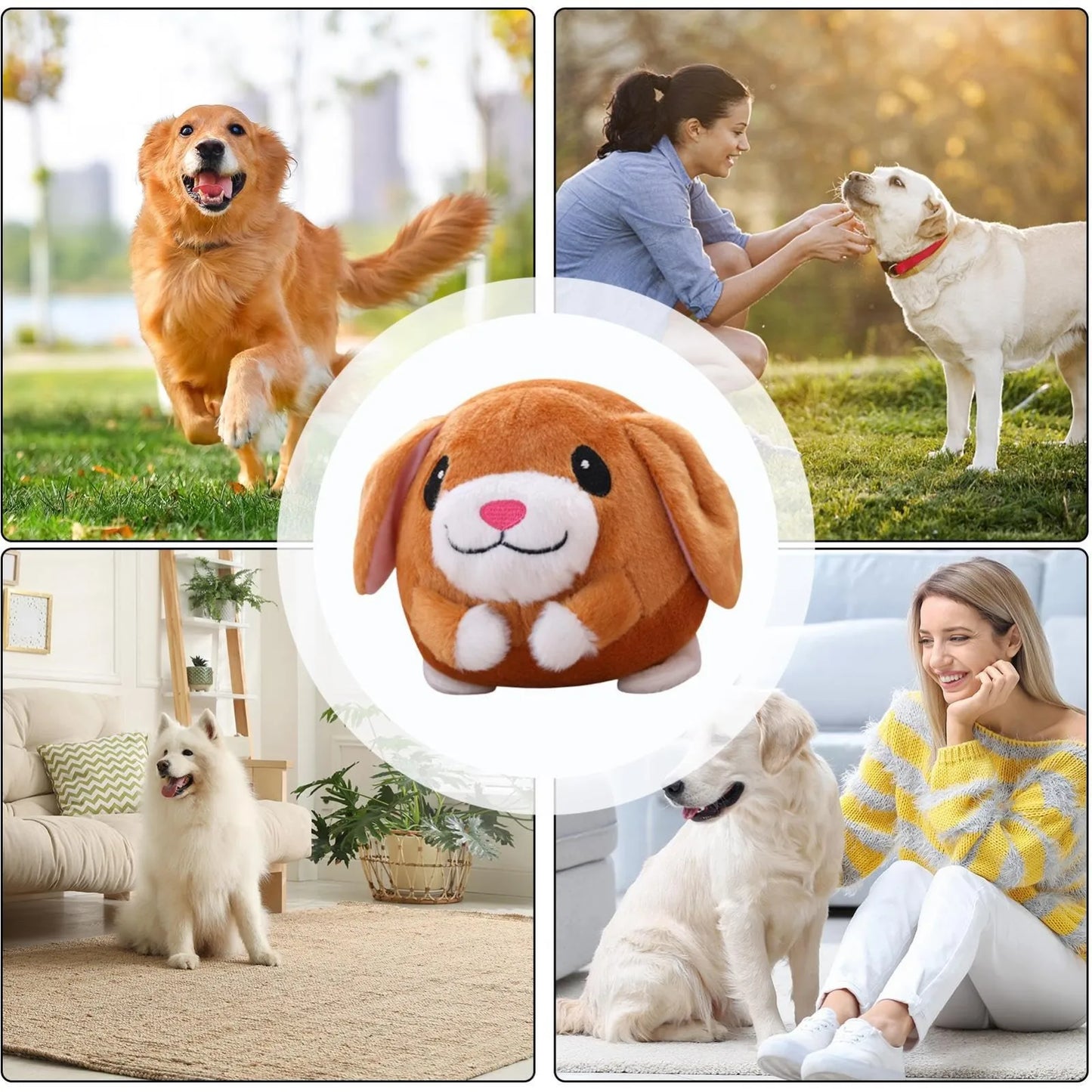 Active Moving Pet Plush Toy, Interactive Dog Toy, Talking Movable Dog Toy, Electronic Dog Toy, Bounce Boredom Toy For Cats & Dog
