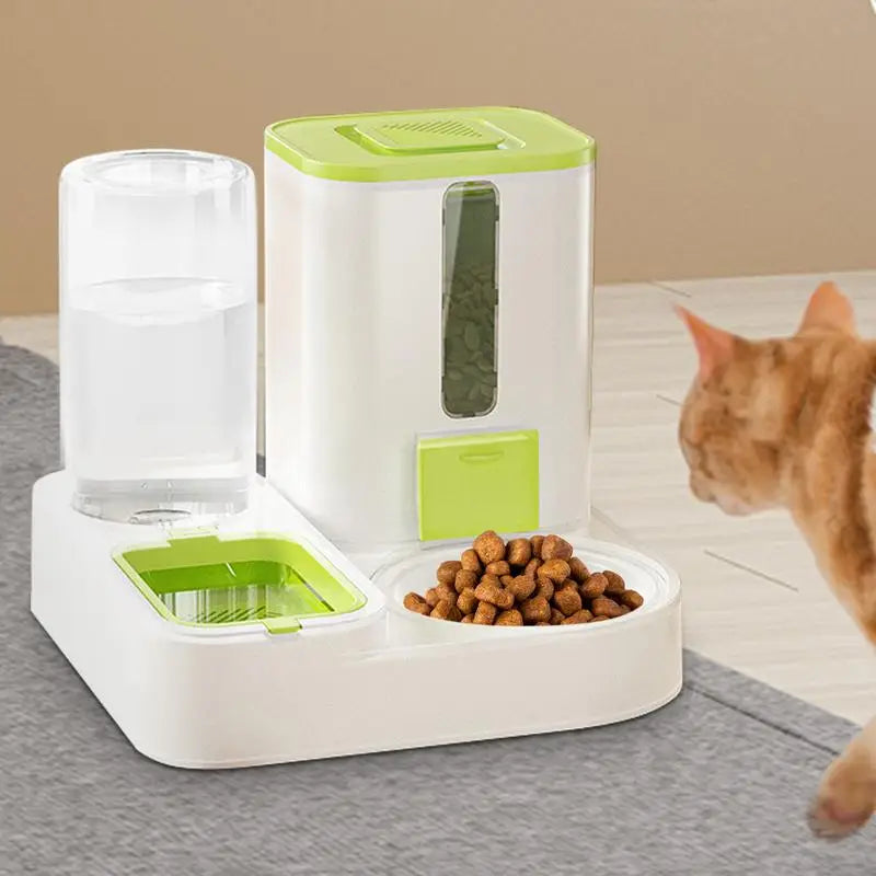Cat Automatic Feeders Large Capacity Pet Feeding Dog Food Dispenser Reusable Kitten Puppy Water Dispenser for Home Cage