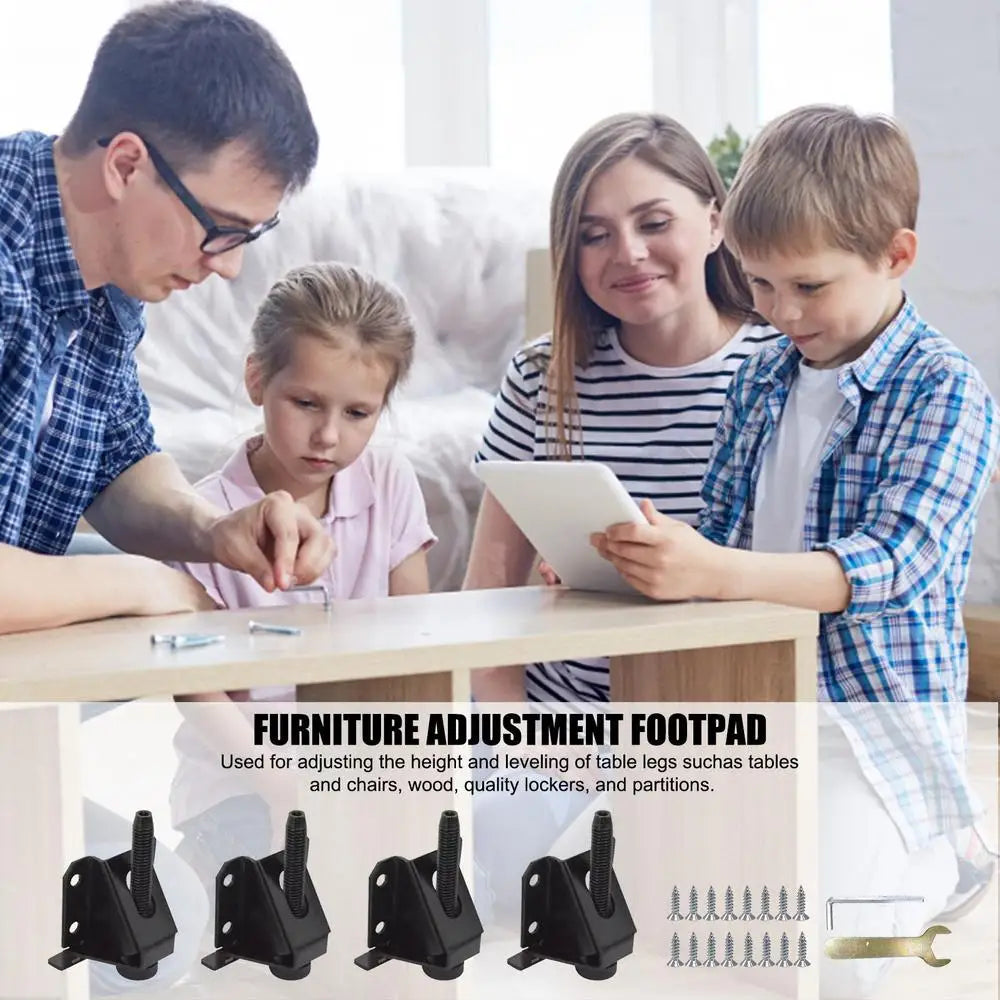 Adjustable Leg Leveler 4PCS Adjustable Furniture Leveling Feets Furniture Leveler Legs Adjustable Furniture Levelers With Screws