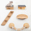 Wall Mounted Cat Climbing Shelves Cat Steps With Felt Scraper For Cat Scratching Post Tower Tree Toys Pet Furniture Wooden