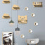 Cat Climbing Shelves Wall Mounted Platform and Hammock with Scratching Post Cat Pet Wooden Furniture for Sleeping and Playing