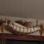Cat Wall Shelves 100CM Long Cat Bridge for Indoor Cats Climber Cloud Shelf Kitty Bed and Perches Wooden Cat Wall Furniture