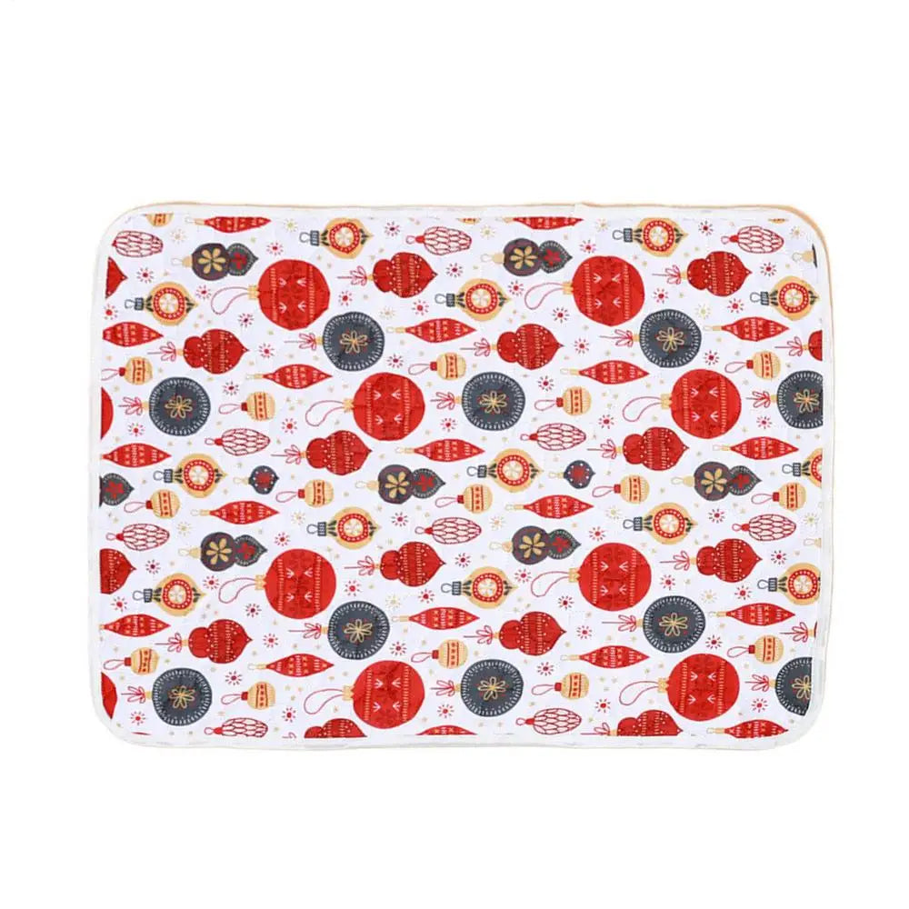 Reusable Puppy Pads Christmas Theme Pet Pee Pads Leak-Proof Puppy Pads Pee Pee Pads Super Absorbent Whelping Mat 60*45cm