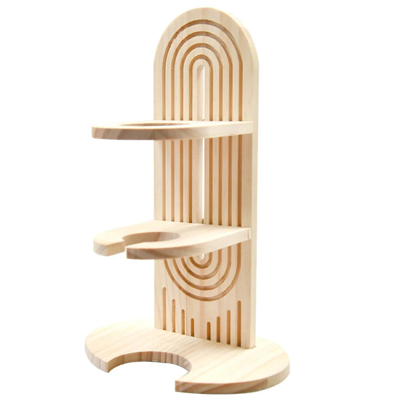 Adjustable Wooden Small Pets Water Drinking Bottle Holder Feeding Bottles Stand Auto Dispenser Holder Guinea Pigs Chinchillas
