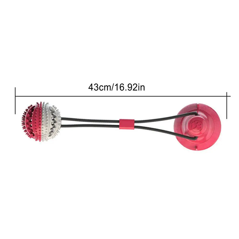 Chew Toys For Dogs Soft Chew Toys Slow Feeder Bite-Resistant Pet Toys Dog Teeth Cleaning Ball With Suction Cup For Living Rooms