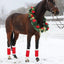 Red Santa Horse Leg Wraps Red Horse Leg Wraps Faux Fur Standing Wraps For Horses Christmas Horse Leggings With Bubble Velvet