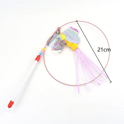 Wire Feather Cat Tickling Stick Pet Products for Cats Pet Cat Toys Interactive Cat Stick Toy Kitten Playing Pet Accessories