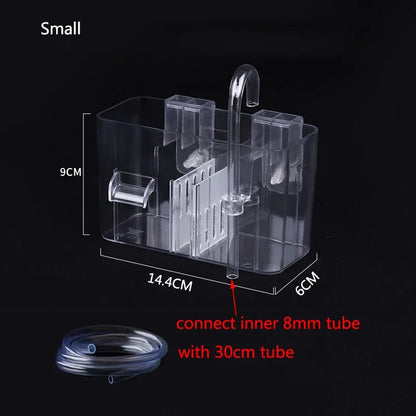 3in1 Fish Tank External Filter Box Plastic Filter Dry and Wet Separation Small Silent External Suspend Aquarium Drip Overflow
