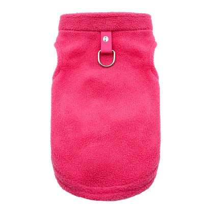 Spring Autumn Vintage Plaid Warm Fleece Pet Dog Cat Clothes Autumn Winter Thickened Vest Coat Small Medium Costume Traction Ring