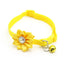 Pet Bell Flower Collar Necklace Pet Cat Collar Cute Cat Bell Collar Adjustable Nylon Ribbon for Cats Small Dogs Puppy