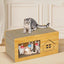 Heavy Duty Cat Scratcher Box Scratch Pad Cardboard Pet Lounger Box Spacious Scratching Lounge Bed Kitten Cat Pet Sleeping House