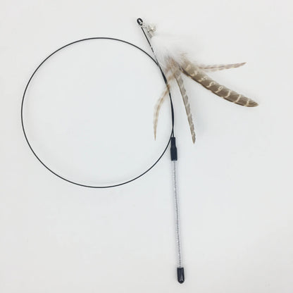 Wire Feather Cat Tickling Stick Pet Products for Cats Pet Cat Toys Interactive Cat Stick Toy Kitten Playing Pet Accessories