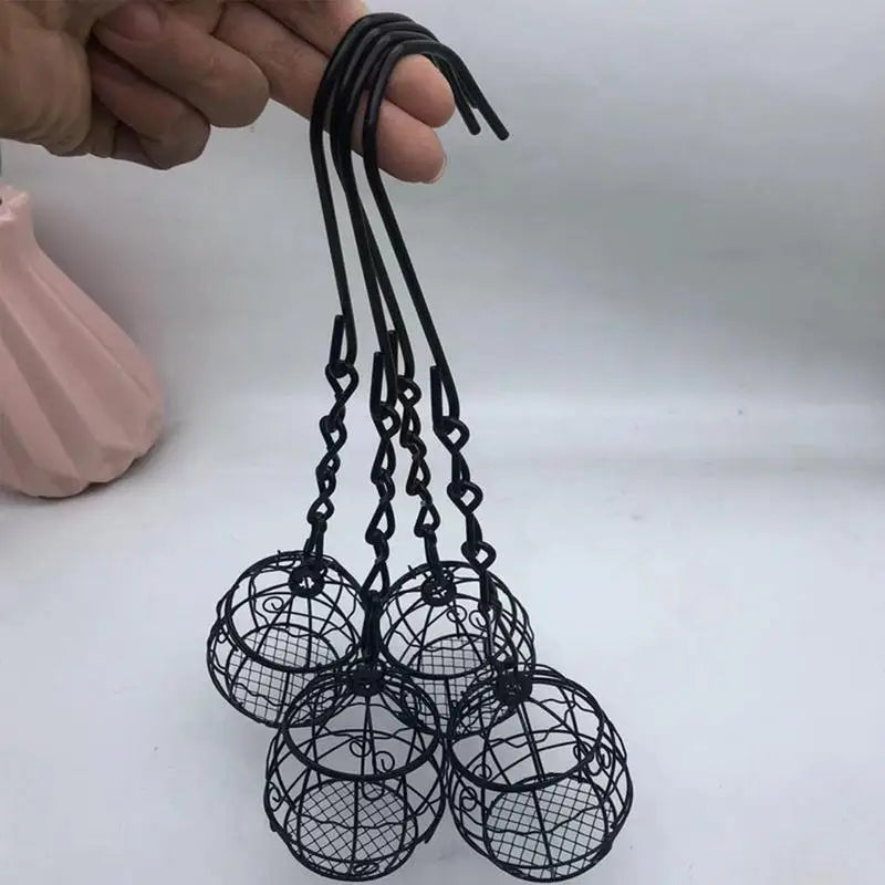 Hanging Bird Feeder Metal Hanging Bird Cage Bird Feeder Squirrel Proof Wild Bird Feeders For Outside Garden Patio Lawn Window