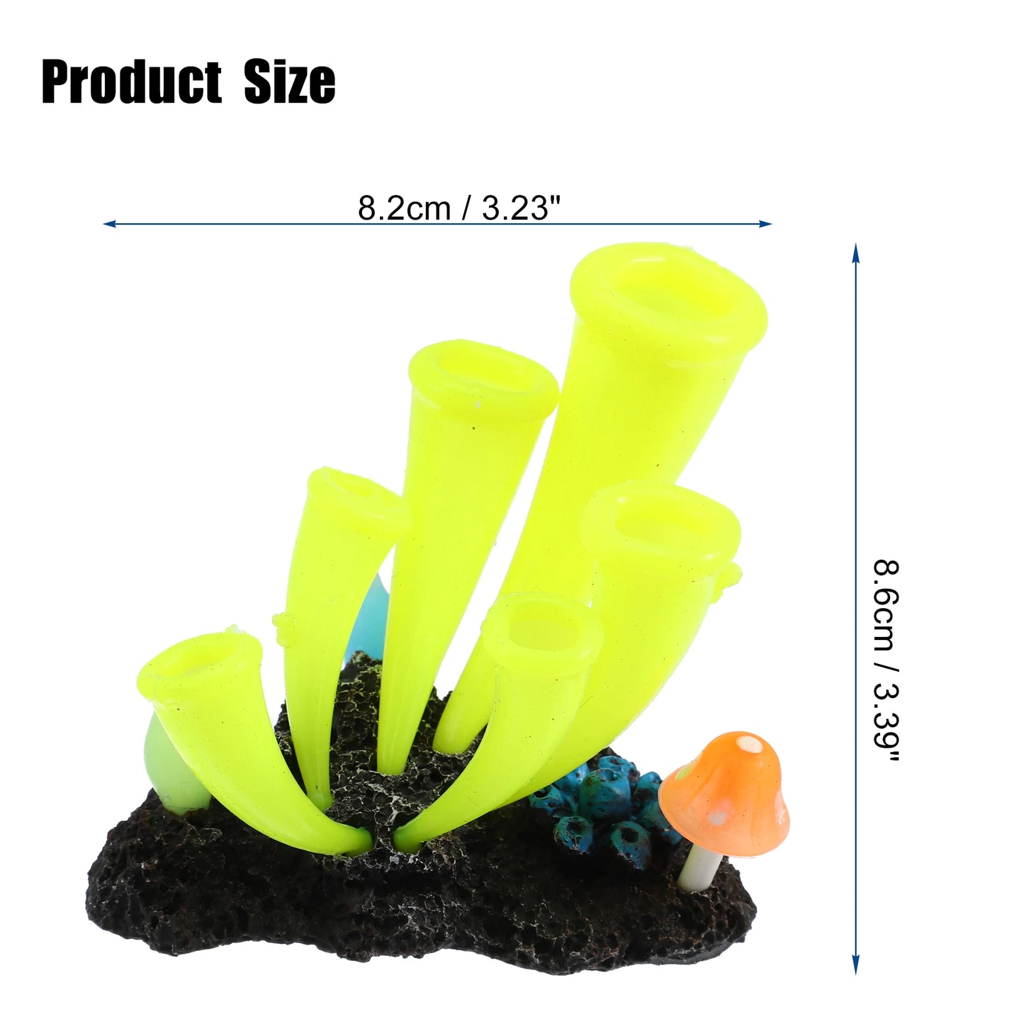 UXCELL Plastic Luminous Plants Glowing Artificial Simulation Coral Aquarium Decoration Underwater Ornament Fish Tank Accessories