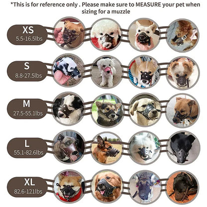 Dog Muzzle Leather Comfort Secure Anti-Barking Muzzles for Dogs Breathable and Adjustable Dog Muzzle Allows Drinking and Eating