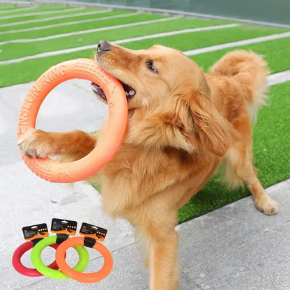1pc Orange Dog Toys Pet Flying Disk Training Ring Puller EVA Interactive Training Ring Puller Resistant for Dogs