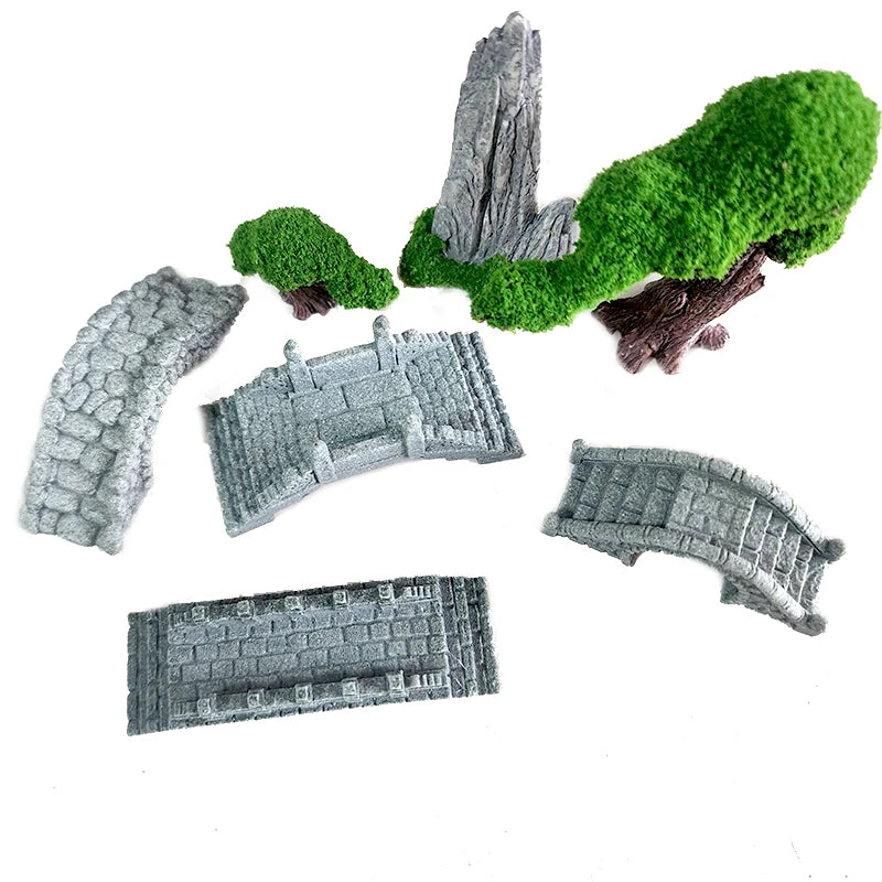 Resin Small Bridge Aquarium Ornaments Decoration Artificial Mountain for fish Tank Resin Aquarium Ornament Fish Tank Background