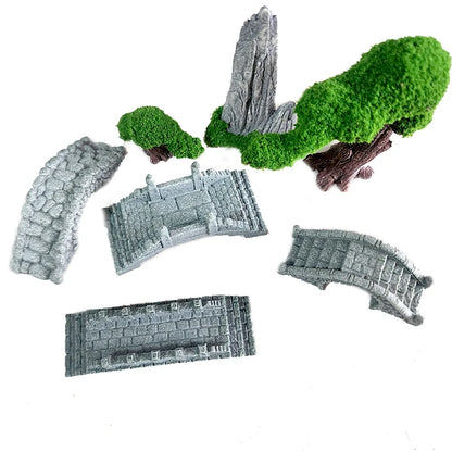 Resin Small Bridge Aquarium Ornaments Decoration Artificial Mountain for fish Tank Resin Aquarium Ornament Fish Tank Background