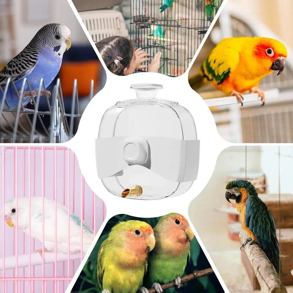 Bird Water Dispenser Parakeet Water Feeder Bird Waterer Automatic Bird Feeder Parrot Feeder 450ml Watering System Water