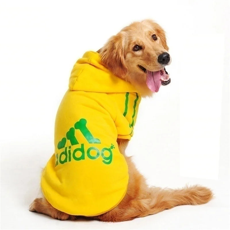 S-5XL Pet Dog Hoodies for Small Medium Large Breed Dogs, Fleece Lined Pullover Pitbull Sweatshirt Casual Sports Clothes Apparel