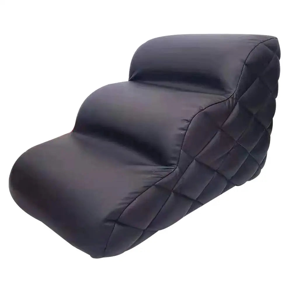 Pet Steps Dog Stairs Puppy Ladders Dog Furniture Non-Slip 3 Steps Dog Stairs Soft Leather Cover Bed Stairs Pet Cats Bed Steps