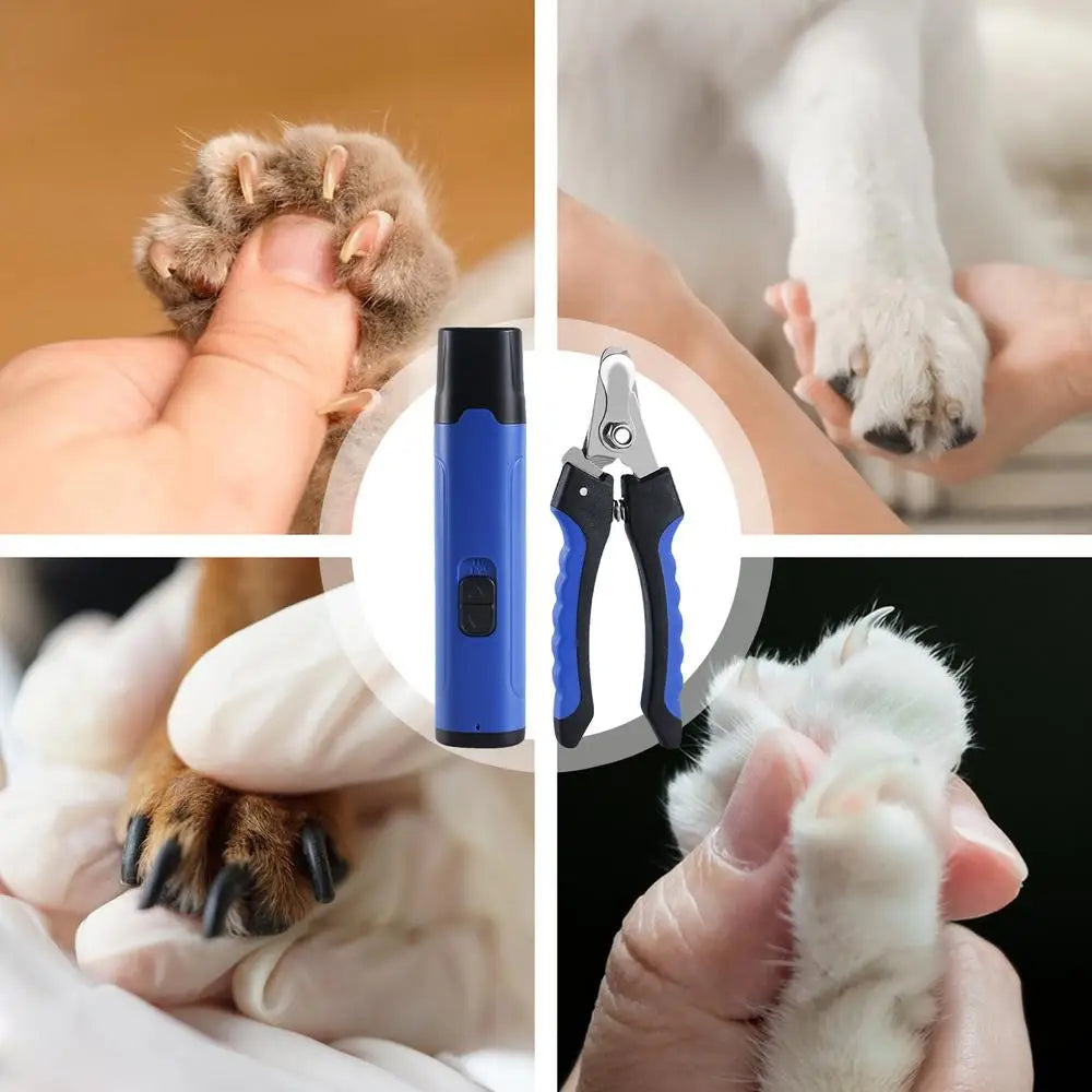 Rechargeable Dog Nail Grinder Safe Dog Claw Care Ergonomic Pet Nail Cutter Low Noise Nail Clipper for Pet Dog Puppy Cat Kitten