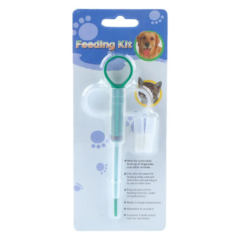 Pet Medical Feeder Syringe - Red, Blue, Green