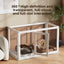 Household Small and Medium Dogs Teddy Pet Dog Fence Visual Cat Cage Dog Fence Indoor Panoramic Transparent Dog Cage