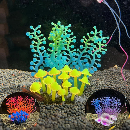 Artificial Underwater Coral Aquarium Fish Tank Simulation Decoration Aquarium Backgrounds Plants Water Flower Beautiful New