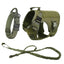 Large Dog Harness Collar Leash Molle Pouches Tactical Training Service Dog Vest Heavy Duty Dog Harness for Small Medium Dogs