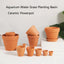 Red Mud Aquarium Decoration For Water Grass Fish Tank Mini Pot Polka Water Potted Planting Cylinder Cup Ceramic Flowerpot New
