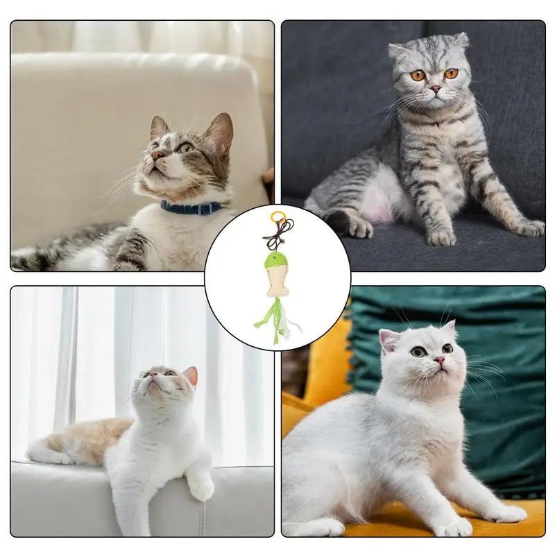 Fish Cat Toy Interactive Cat Toy Cat Toys With Bell For Indoor Outdoor Cats Interactive Fishing Stitchable Toy Interactive Game