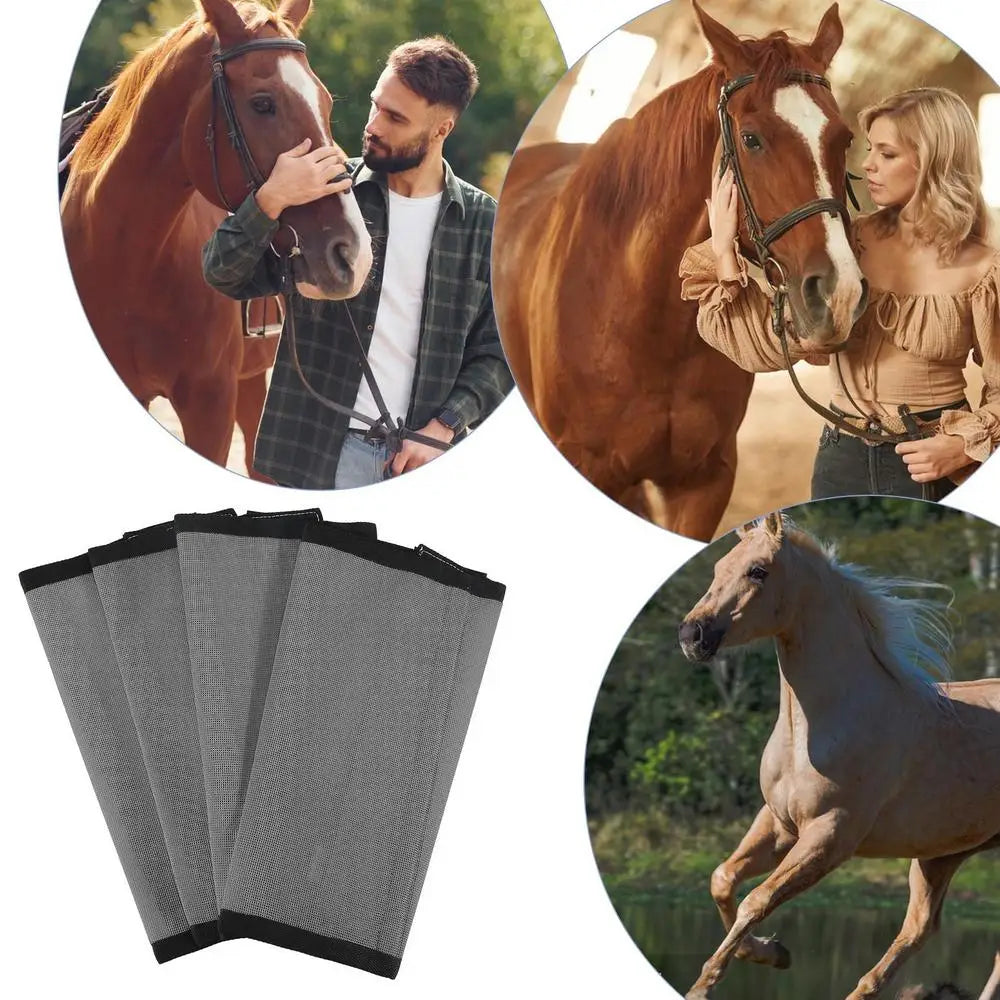 Fly Boots For Horses 4 PCS Fly Boots Reusable For Horses Fly Boots Durable Fly Boots Horses Minimizes Leg Fatigue Reduces Relife