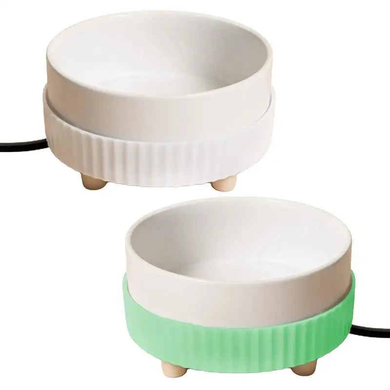 Dogs Heated Water Bowl For Pet Winter Heated Water Feeder Constant Temperature USB Rechargeable Heating Bowl Pet Accessories