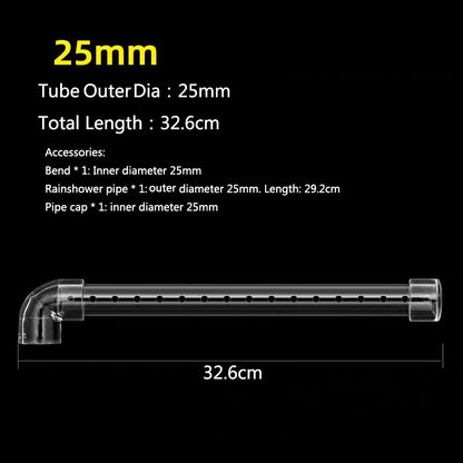 Aquarium Filter Rain Spray Bar Outflow Pipe Transparent Acrylic Rain Shower Outlet Tube Kit Fish Tank External Filter Accessries