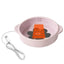 Heated Pet Water Bowl Outdoor Pet Heated Waterer 15W Thermostatic Control Ceramic Travel-Friendly Anti-slip Heated Pet Bowl