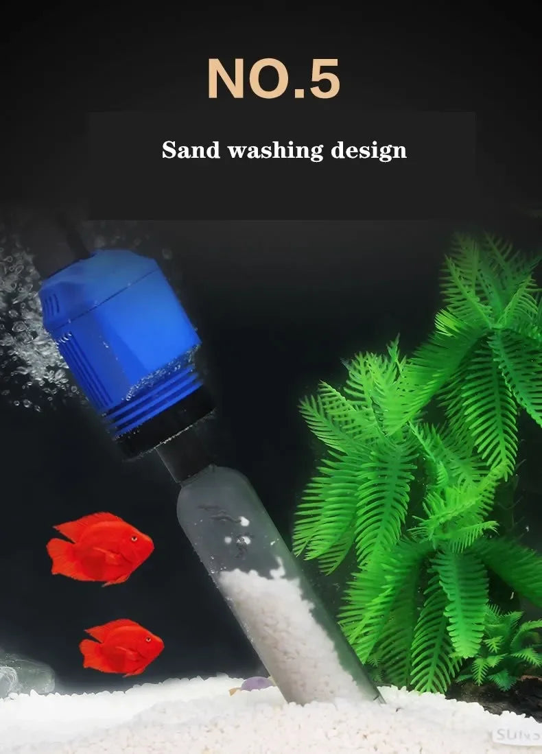 Electric Fish Tank Gravel Cleaner Automatic Aquarium Cleaner Water Change Pump Aquarium Siphon Vacuum Cleaner Water Filter Pump