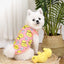 Yellow Duck Pet Dogs Summer Vest Spring Designer York Dog Clothing Sleeveless Overalls Cute Cartoon Breathable Clothes for Cats