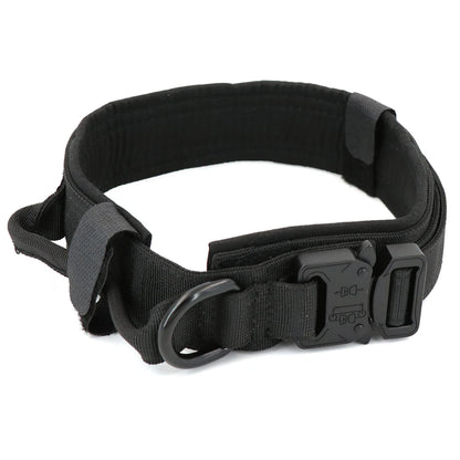 Tactical Dog Collar Leash Nylon Walking Training Pet Collar Set for Medium Large Dogs German Shepherd Dog Collar with Handle