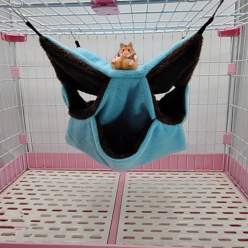 Pet Hammock 3layer Thick Plush Soft Warm Hanging Nest Sleep Bed For Small Pet Hamster Ferret Squirrel Chinchillas Pet Supplies