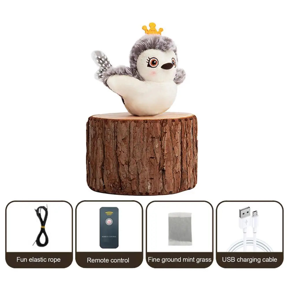 Interactive Bird Toy For Cats Simulation Flapping Bird Catnip Toy USB Charging Pet Companion Toy For Medium Small And Large Cats