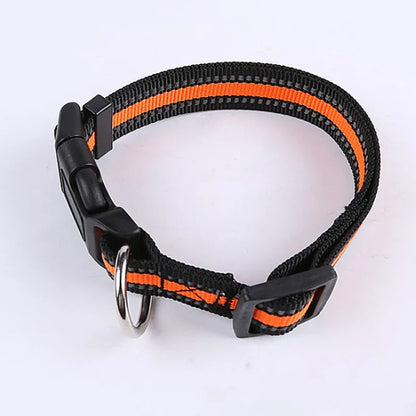 Adjustable Durable Pet Collar Leash for Small Medium Large Dogs Cats Reflective Dog Collar Nylon Collar for Dog Cat Pet Supplies