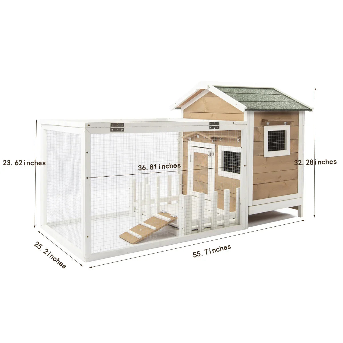 in stock FCS Cheap Outdoor Wooden small animal cage pet rabbit hutch bunny House