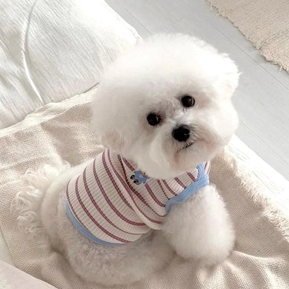 2024 Autumn Winter Thin Dog Vest Pet Dog T-Shirt Plaid Undershirts Puppy Costume Dog Hoodies Chihuahua Bichon Clothing Cat Vests