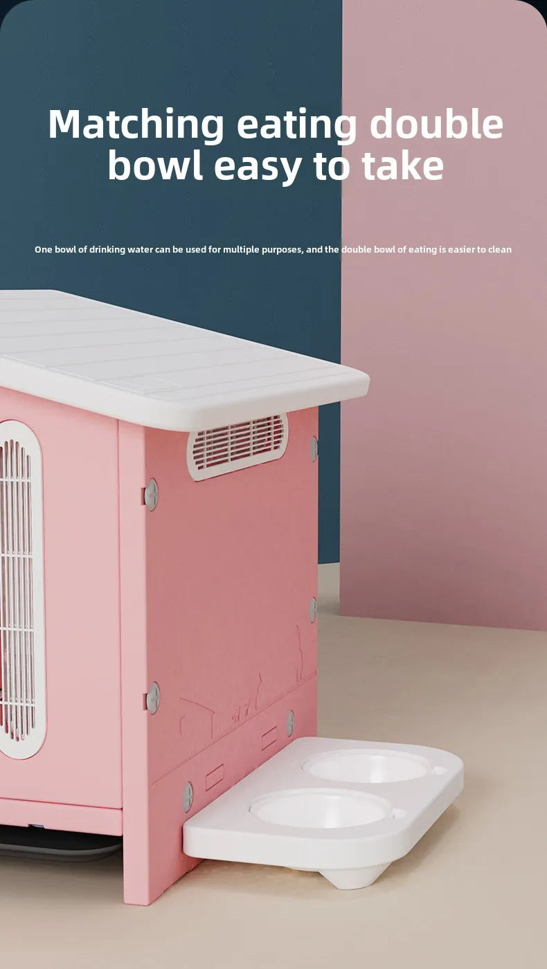 Dog Kennel Indoor and Outdoor Ventilation and Breathable Easy To Install Easy To Clean Thickened Not Deformed Luxury Pet Villa