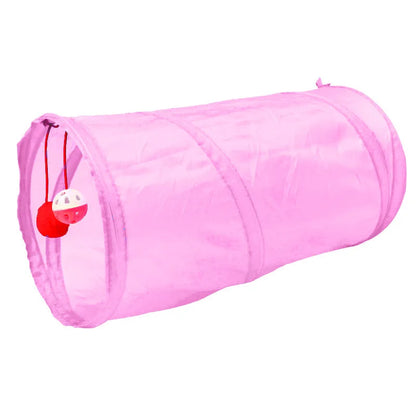 1pc Cat Tunnel Toy, Foldable Polyester Cloth, Rolling Tent,cat Tunnel Cat Toy