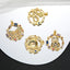 Juya 18K Real Gold Plated Cubic Zircon Bear Lion Bird Tiger Panther Head Leopard Charms For DIY Pendant Necklace Bracelet Making