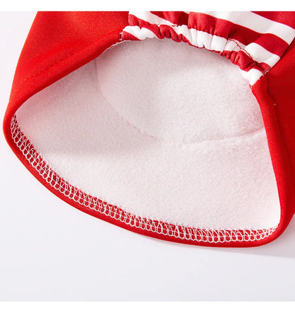 Red Stripe French Fries Dog Hoodies Autumn Winter Dog Clothes for Small Medium Dogs,Puppy Cat Costume Chiwawa Pet Pullover Coat